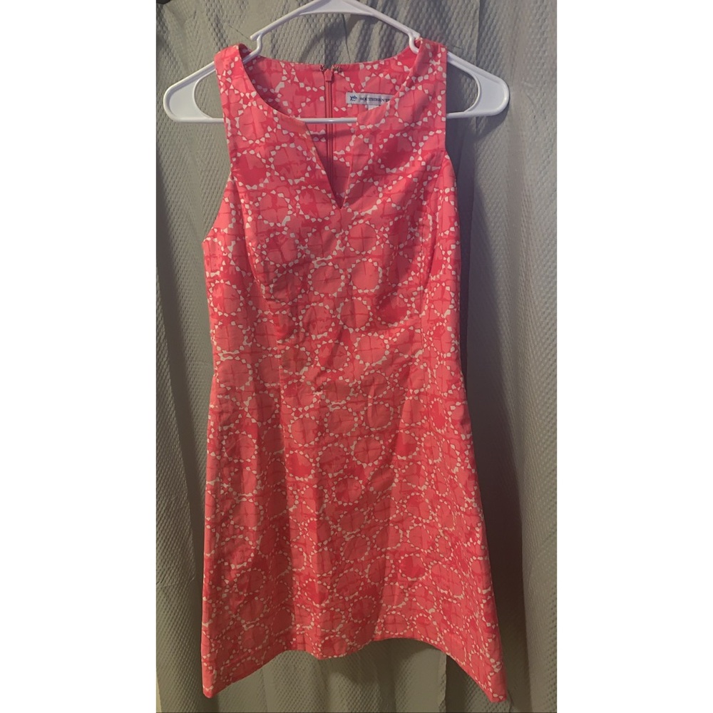 Southern Tide pink pattern dress, zip up back ✨